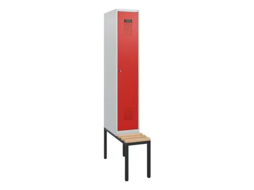 locker met bank,HxBxD 1950x300x815mm,1vak,vak B 300mm,cilinderslot