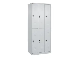 dubbeldekse locker,HxBxD 1850x750x500mm,3x2vak.,vak B 250mm - 1