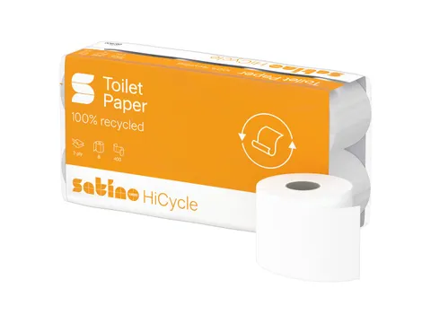Satino HiCycle MT1 toiletpapier 2-laags 400 vel Wit 8 rollen 067800