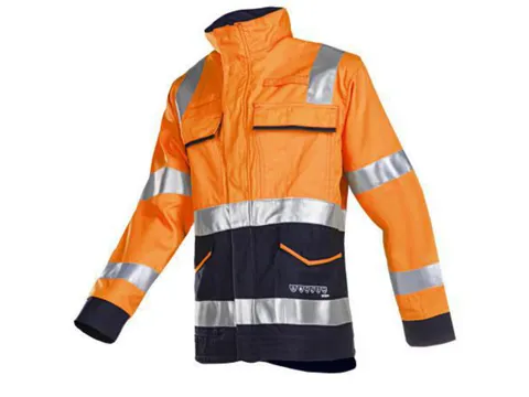 Sioen Larrau 020V hi-vis jas, fluo geel/marineblauw, maat 46, per stuk