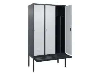 locker voor scheiding van kleding,HxBxD 2120x1200x815mm,3vak - 2