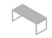bureau,HxBxD 730x1800x800mm,blad grijs,sledeframe aluminium
