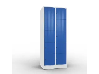 lockerkast,HxBxD 1950x770x640mm,2x5vakken,romp RAL7035,front RAL5010 - 2