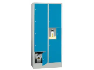 lockerkast,HxBxD 1850x800x500mm,2x5vakken,RAL7035,front RAL5012 - 2