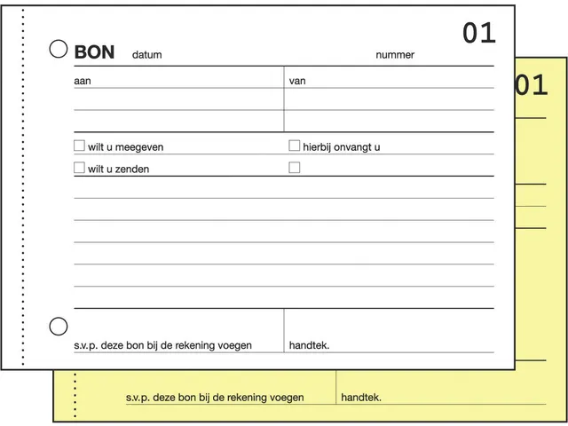 Carnet de reçus Sigel Expres A6 autocopiant 2x50 feuilles