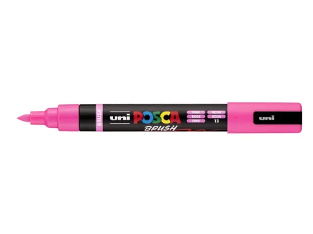 Paintmarker Uni POSCA PC-5BR brushpunt M roze