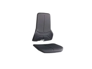 Bekledingselement Voor Werkstoel Zitting/rugleuning Stof Zwart Ademend - 2