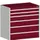 ladekast HxBxD 1000x1050x650mm 6laden RAL7035 front RAL3004