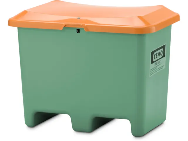 strooigoedbak,200l,HxBxD 690x890x600mm,GVK,groen,deksel oranje