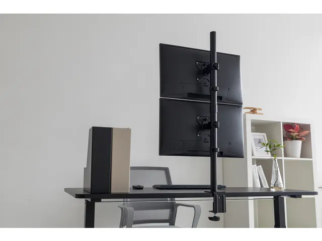Bras vertical pour 2 écrans 17-32 inch noir