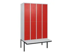 Dubbeldekse dekenkist,HxBxD 2120x1200x815mm,4x2vak.,vak B 300mm
