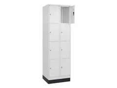 lockerkast,HxBxD 1950x600x500mm,2x4vakken,vak B 300mm,cil.-slot,sokkel