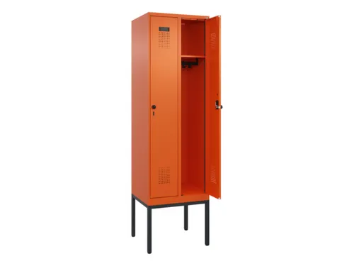 locker,HxBxD 2120x600x500mm,2vak,vak B 300mm,draaigrendel