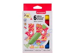 Verfstift Bruynzeel Kids assorti basis 6 stuks - 1