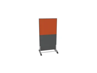 scheidingswand,HxB 1545x800mm,MS-donkergrijs,BN3012-oranje - 2
