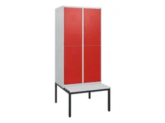 armoire vestiaire avec banc à deux niveaux HxlxP 1950x800x815mm