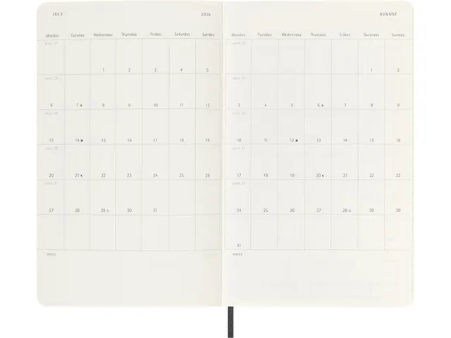 Agenda 2025/2026 Moleskine 18M Planner Weekly 7dag/1pagina large zwart