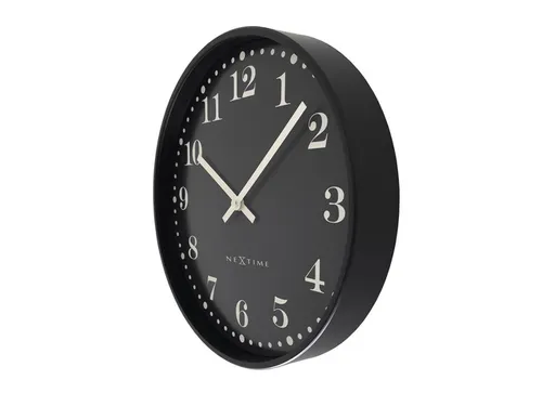 Wandklok NeXtime Dickens 30 cm zwart