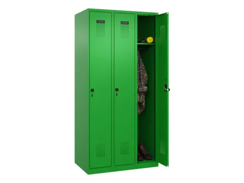 locker,HxBxD 1850x900x500mm,3vak,vak B 300mm,draaigrendel