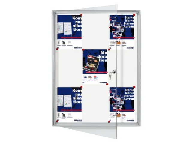 Vitrine Binnen 9xa4 Schrijfbord Hxbxd 730x980x35mm