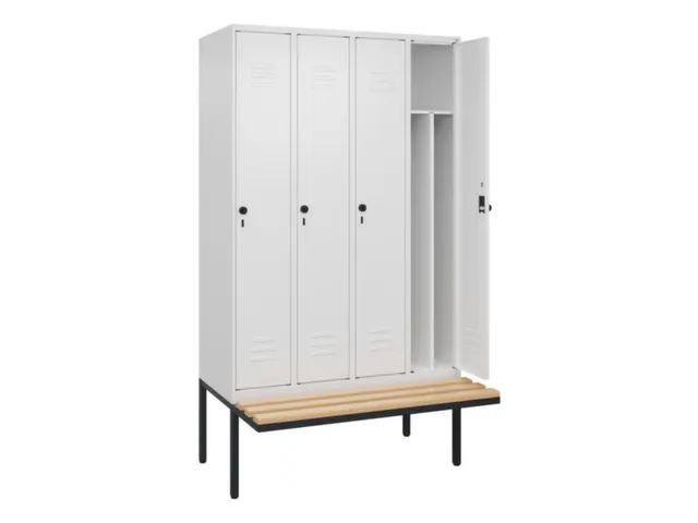 locker voor scheiding van kleding,HxBxD 2120x1200x815mm,4vak