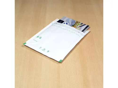 Luchtkussenenvelop Raadhuis E15 220x265mm wit plakstrip 100 stuks