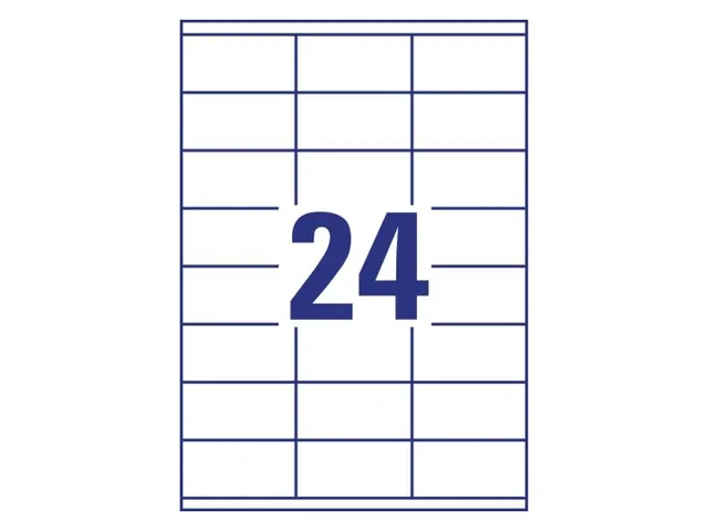 Etiquette Avery Zweckform 3422 70x35mm blanc 2400 pièces