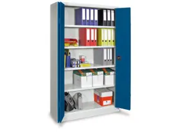 Ruime Vouwdeurkast 1950x1200x500mm 4legborden Ral7035 Front Ral5010