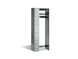 locker met kapstok,HxBxD 1950x740x480mm,romp RAL7016,front RAL7016 - 1