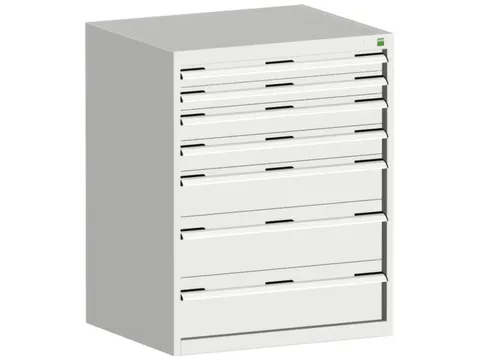 ladekast HxBxD 1000x800x525mm 7laden romp RAL7035 front RAL7035