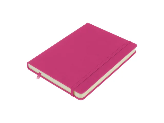 Schetsboek Kangaro A5 hot pink PU HC 80 vel 140gr roomwit met elastiek