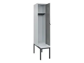 locker met bank,HxBxD 2120x400x815mm,1vak,vak B 400mm,draaigrendel - 1