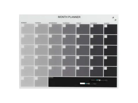 Tableau magnétique en verre Naga 80 × 60 cm - Planificateur mensuel