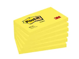 Memoblok Post-it 655 76x127mm 100 vel per blok neon geel