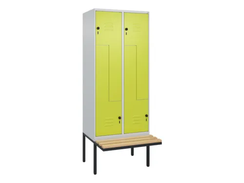 Z-garderobekast,HxBxD 2120x800x815mm,4vak,vak B 400mm,draaigrendel