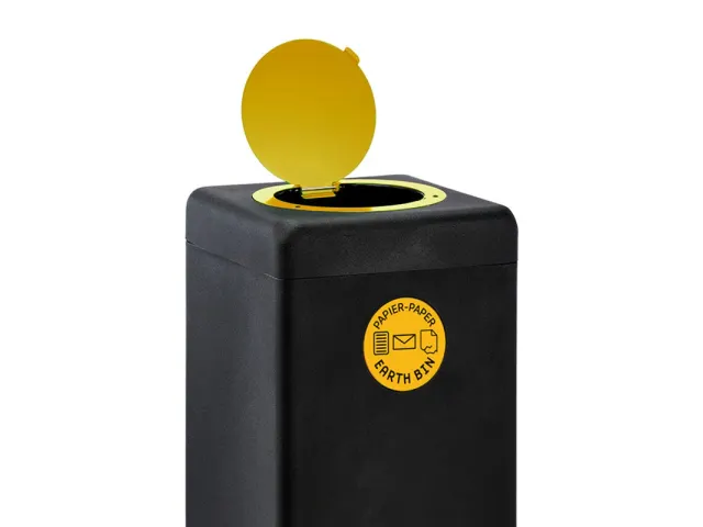 Afvalbak 90 liter EarthBin Geel Zwart