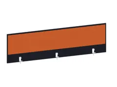 baliepaneel,v. bureau,aanbouw achter,B 1600mm,CC-zwart,BN3012-oranje