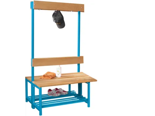 dubbele zitbank,HxLxD 1600x1000x770mm,onderstel RAL5012