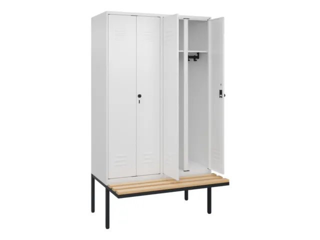 locker voor scheiding van kleding,HxBxD 2120x1200x815mm,4vak