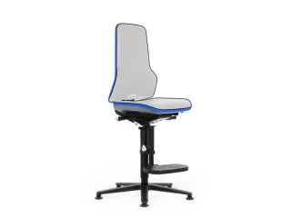 Modulaire Draaistoel 590-870mmx470mm Opstap Blauw Flexband Glijders - 1