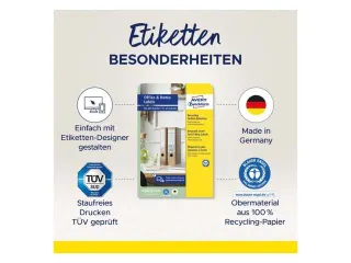 Ordnerrugetiket gerecycled Zweckform 38x192mm wit perm. 70 etik. 10 ve - 5