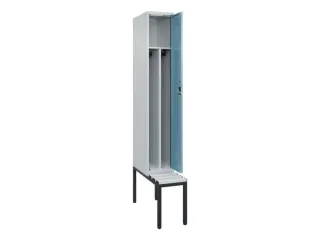 locker met bank,voor scheiding van kleding,HxBxD 2120x300x815mm,1vak - 1