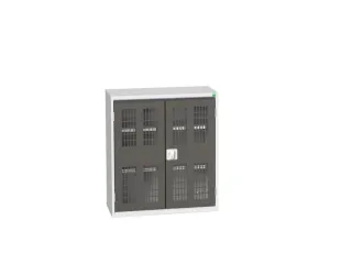 wandkast 900x800x350mm 2xStalen bodem sokkel Ral 7035 front Ral 7016 - 1