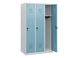 schoollocker,HxBxD 1530x900x500mm,3vak,vak B 300mm,draaigrendel