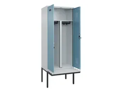 PBM-locker met bank,HxBxD 2120x800x815mm,2vak,vak B 400mm,draaigrendel