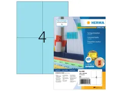 HERMA 4398 Gekleurde etiketten A4 105x148mm Blauw 400 stuks