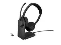 Jabra Evolve2 55 MS Stereo Bluetooth headset USB-A met laadstation