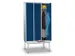 Armoire vestiaire avec banc,RAL7035,face avant RAL5010