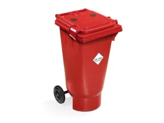 UN-bak,v. spuitbussen,kunststof,rood,permanent antistatisch,120l - 1