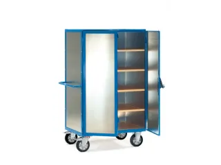 Kastwagen 750kg Laadoppervl. Lxb 1200x780mm 5 Legborden Met Deuren - 2